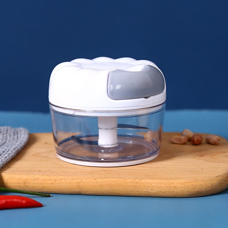 Mini picador de ajo de jalar