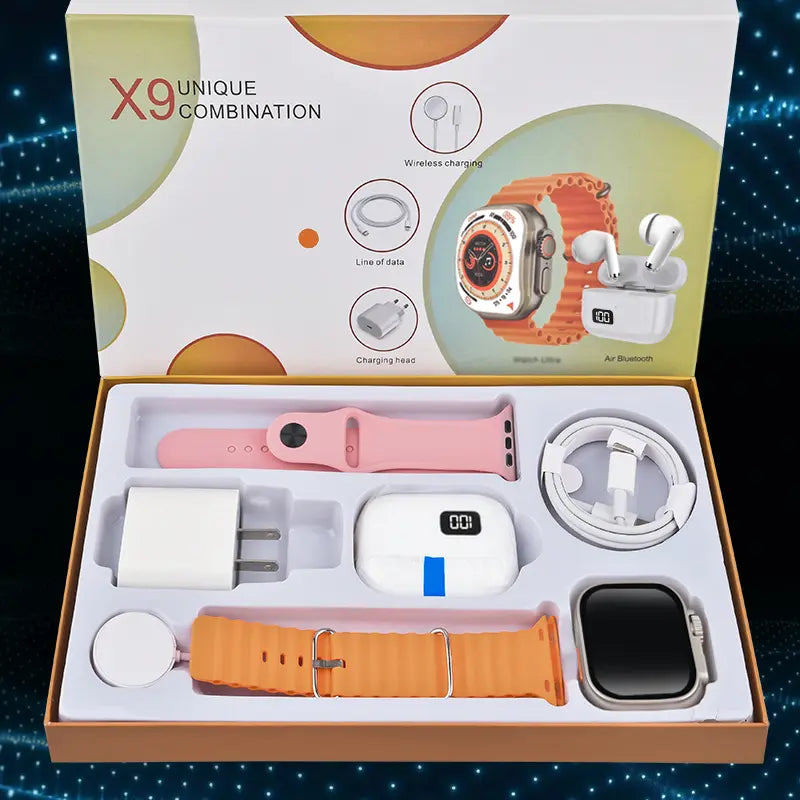 SmartSet Pro | Smartwatch + Earbuds + Fast Charging Kit