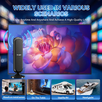 HIDB TV Antenna Digital for Smart TV HD Antena Indoor 4K 360° Signal Amplified Indoor TV Antenna for Easy Long Range Reception Installation No Monthly Bill Ultra Long Reception Distance TV Antenna for Local Channels ,Deals for You Days，Summerwins,Father'S