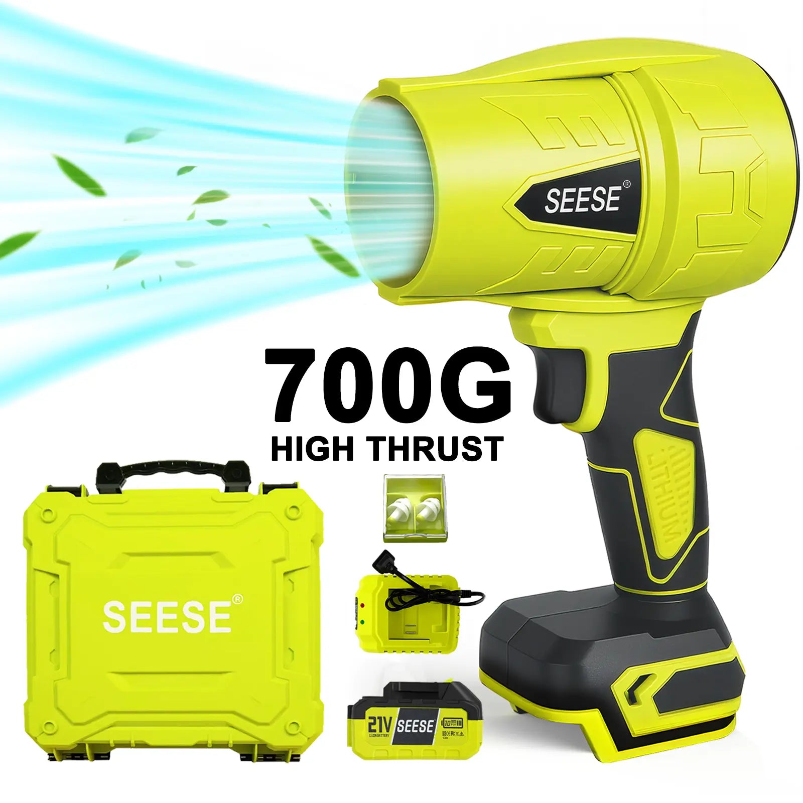 【Dealsforyoudays】Seese Turbo Jet Blower,Leaf Blower, Violent Turbo Fan, Pure Copper Motor,Car Drying after Wash, Handheld Snow Blower,Cordless Turbo Power Air Duster,Home Improve,Garden Mainte Holiday Gifts