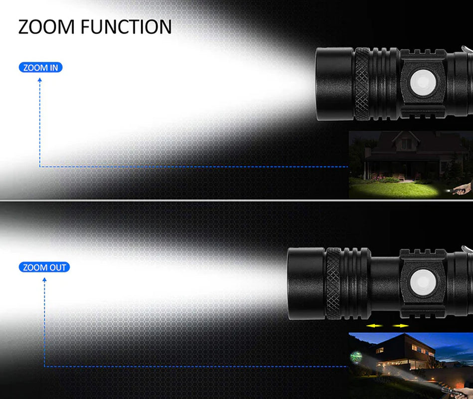 UltraBeam Pro | Linterna LED Recargable de Alta Potencia