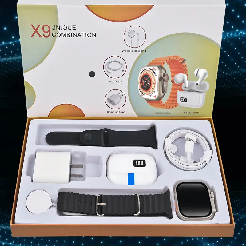 SmartSet Pro | Smartwatch + Earbuds + Fast Charging Kit