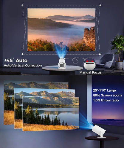 Experience the Future of Home Entertainment with the HY300Pro Mini Projector - Smart, Portable, 4K Support, and Wireless Connectivity