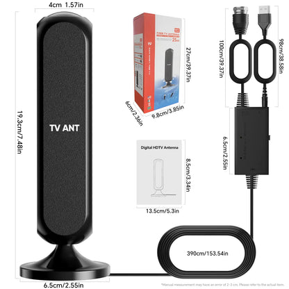 HIDB TV Antenna Digital for Smart TV HD Antena Indoor 4K 360° Signal Amplified Indoor TV Antenna for Easy Long Range Reception Installation No Monthly Bill Ultra Long Reception Distance TV Antenna for Local Channels ,Deals for You Days，Summerwins,Father'S