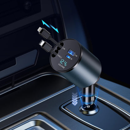 DriveCharge Pro | Cargador Retráctil para Auto 66W