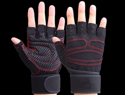 Guantes para gym medio dedo