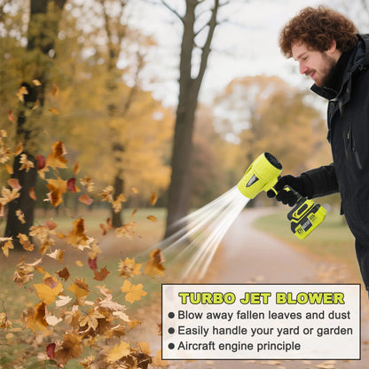 【Dealsforyoudays】Seese Turbo Jet Blower,Leaf Blower, Violent Turbo Fan, Pure Copper Motor,Car Drying after Wash, Handheld Snow Blower,Cordless Turbo Power Air Duster,Home Improve,Garden Mainte Holiday Gifts