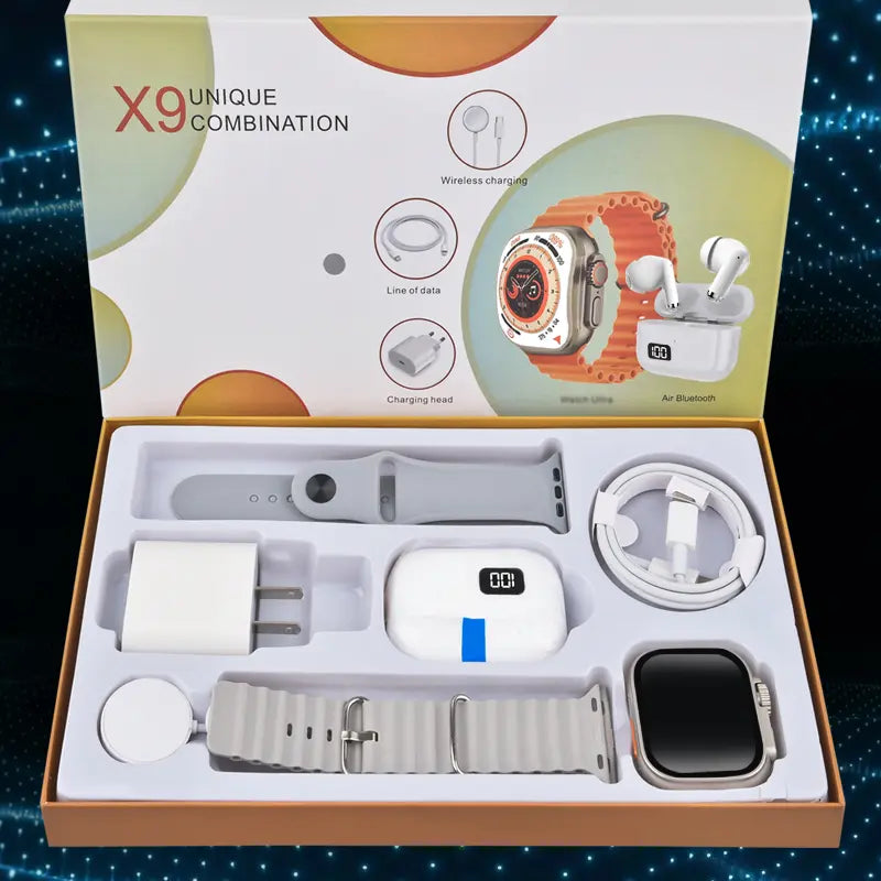 SmartSet Pro | Smartwatch + Earbuds + Fast Charging Kit