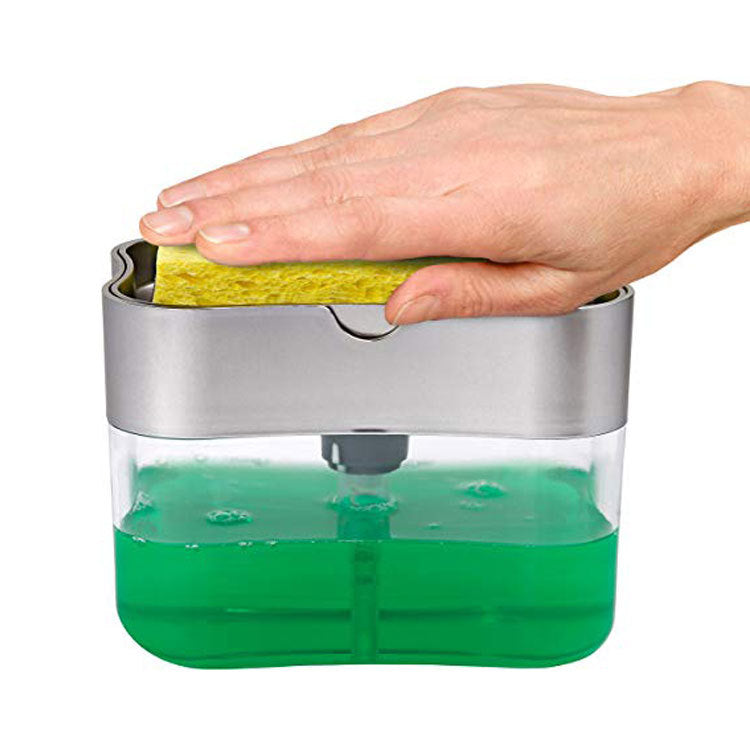 Dispensador de jabón con porta esponja