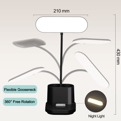 GlowDesk Kids | Lámpara LED Recargable con Organizador