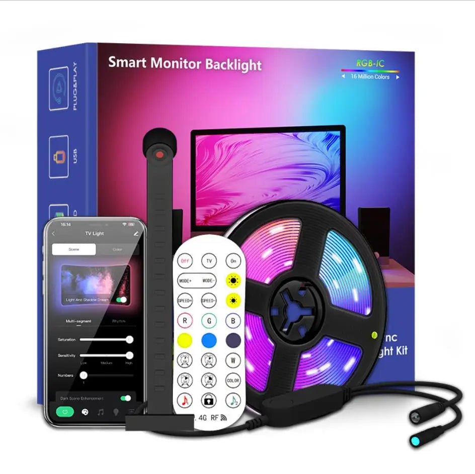 Transform Your Viewing Experience with GlowSync RGBIC Smart TV LED Lights