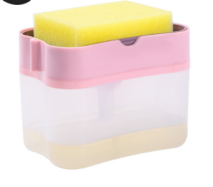 Dispensador de jabón con porta esponja