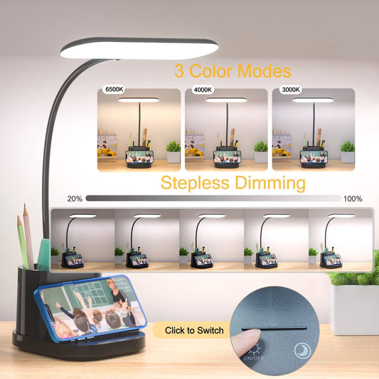GlowDesk Kids | Lámpara LED Recargable con Organizador