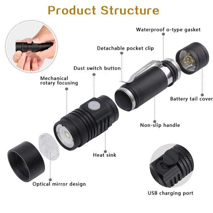 UltraBeam Pro | Linterna LED Recargable de Alta Potencia