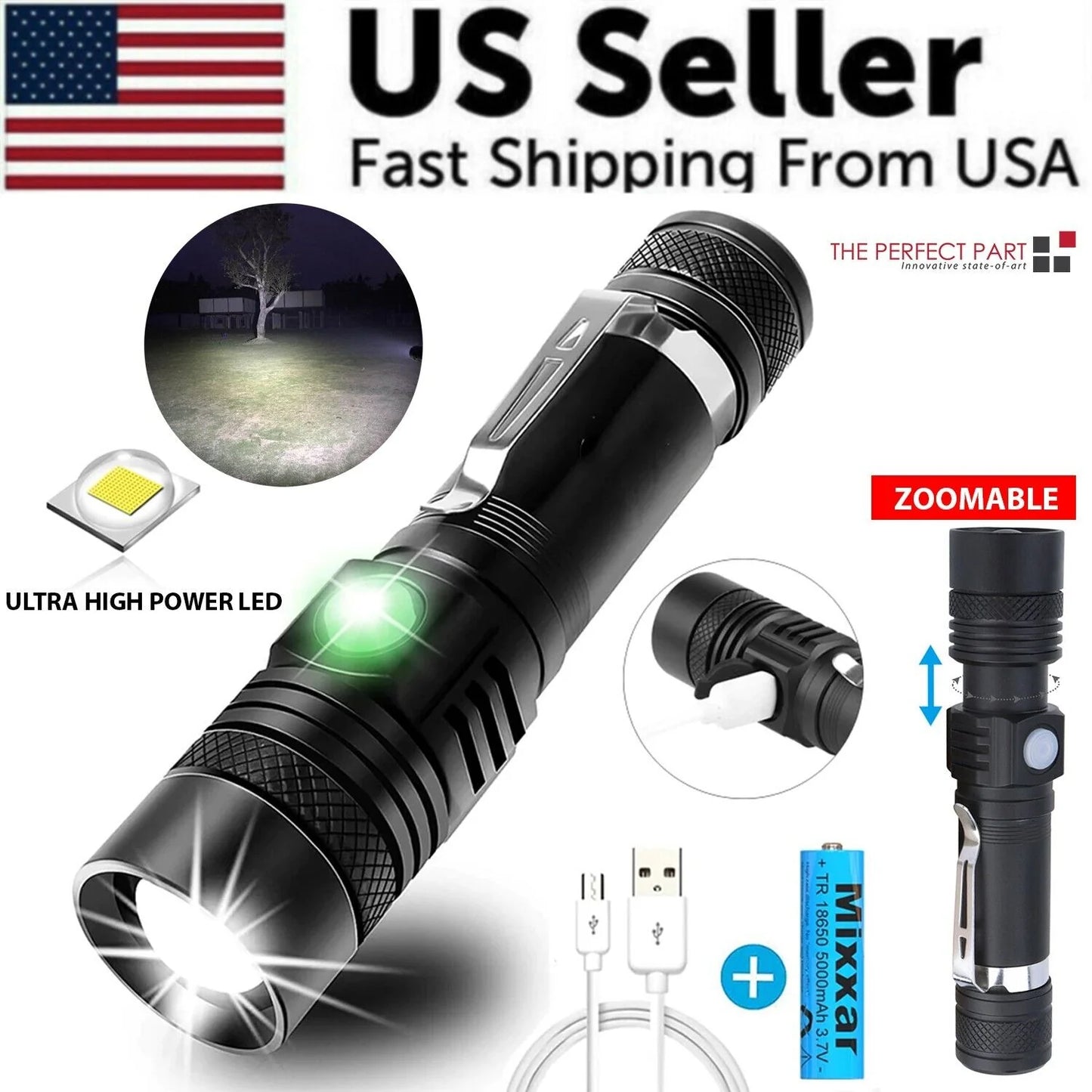 UltraBeam Pro | Linterna LED Recargable de Alta Potencia