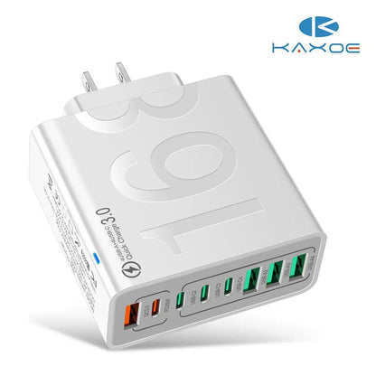 8-Port Fast Charging USB Hub with 4 USB-C and 4 USB-A Ports for Phones, Tablets, and More