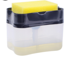 Dispensador de jabón con porta esponja