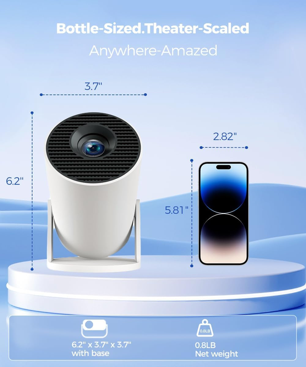 Experience the Future of Home Entertainment with the HY300Pro Mini Projector - Smart, Portable, 4K Support, and Wireless Connectivity